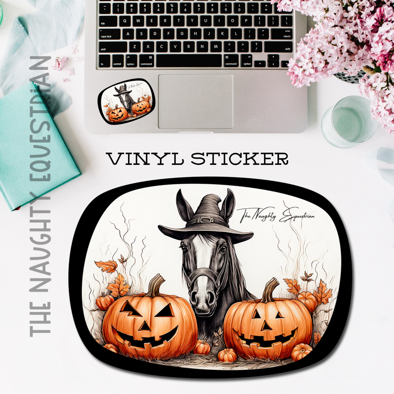 The Naughty Equestrian Wholesale Supplier Black Mare Halloween Sticker
