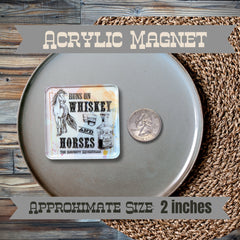 Whiskey and Horses Fridge Magnet