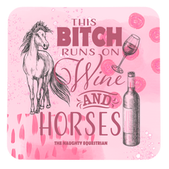 Wine and Horses Fridge Magnet