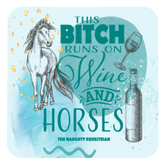 Wine and Horses Fridge Magnet