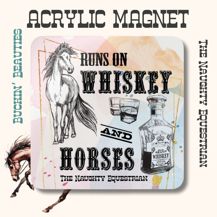 Whiskey and Horses Fridge Magnet