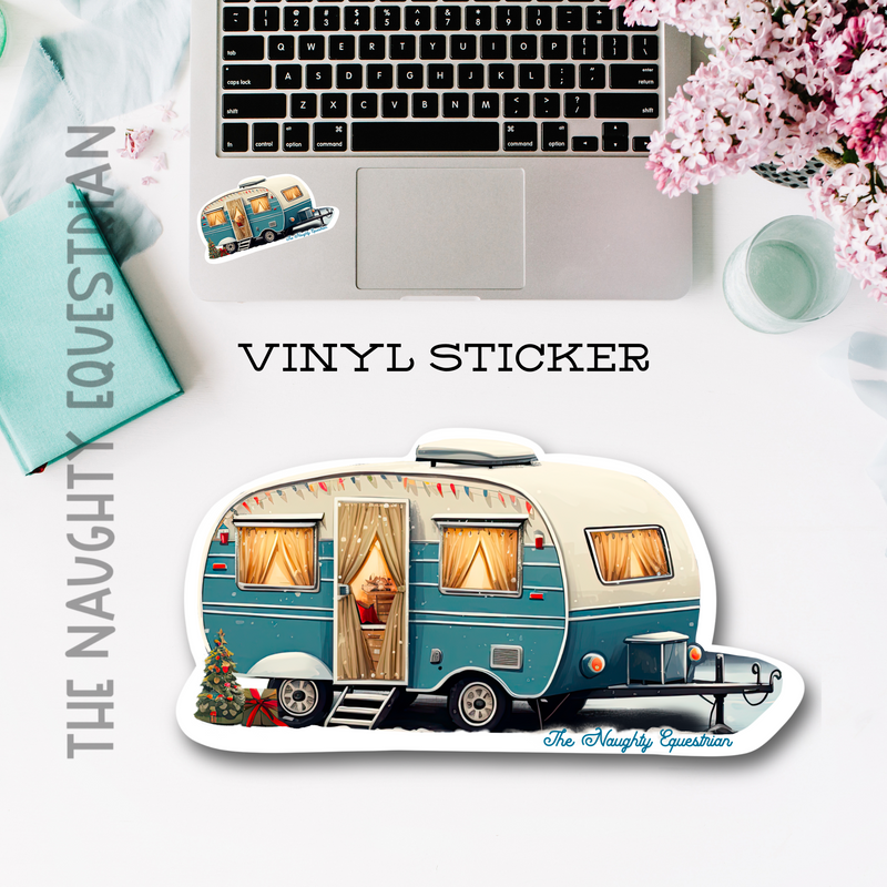 Camper Lights Holiday Country Sticker