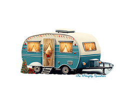 Camper Lights Holiday Country Sticker