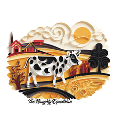 Farm Animals Cow Sticker, Western Decal