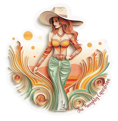 Desert Cowgirl Sticker, Western Decal