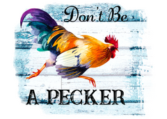 The Naughty Equestrian Wholesale Supplier Don't Be A Pecker Rooster Greeting Card