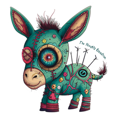 The Naughty Equestrian Donkey Sticker