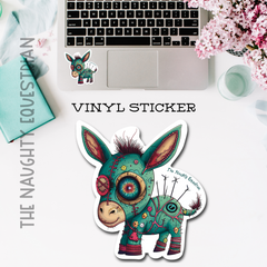 The Naughty Equestrian Donkey Sticker