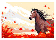 The Naughty Equestrian Wholesale Supplier Fall Season Equestrian Greeting Card