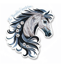 Fancy Design Horse Sticker, Western Decal