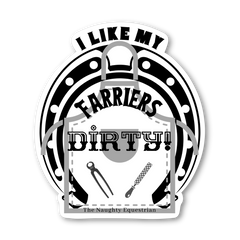 I Like My Farriers Dirty Horse Sticker