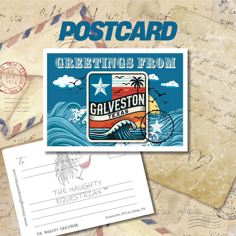 Greetings from Galveston, Texas City Postcards, 5x7 Glossy Collectibles