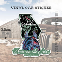 Georgia Between the Ears Series Sticker, Vinyl Car Decal