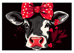 I Love Moo Valentine Greeting Card
