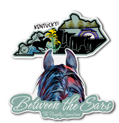 Kentucky Between the Ears Series Sticker, Vinyl Car Decal