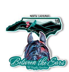 North Carolina Between the Ears Series Sticker, Vinyl Car Decal