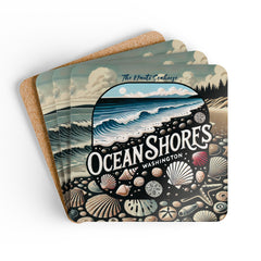 Ocean Shores Rocky Beach Bar Coaster