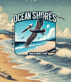 Ocean Shores Heron Can Cooler 12oz, City Souvenir 12oz Regular
