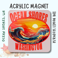 Ocean Shores Sunrise Fridge Magnet

Add a pop of color to your fridge with our Ocean Shores Sunrise magnet! Featuring vibrant reds and purples, this unique magnet captures the beauty of the ocean. It's a perfect souvenir from Ocean Shores, WA. (Magnetize your fridge and your heart!)

Durable magnets can be used as fridge, desk, or decorative magnets.

Each magnet is a 2"x 2" square with a 5 mm-thick transparent acrylic top.
