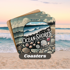 Ocean Shores Rocky Beach Bar Coaster