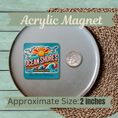 Ocean Shores Seagull &nbsp;Fridge Magnet

Bring a touch of coastal charm to your fridge with our seagull magnet from Ocean Shores, WA. Perfect for adding a serene beachy vibe to any kitchen. Watch the seagulls flit in the sunset as you reach for a snack!

Durable magnets can be used as fridge, desk, or decorative magnets.

Each magnet is a 2"x 2" square with a 5 mm-thick transparent acrylic top.