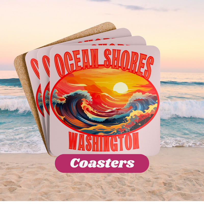 Ocean Shores Sunrise Bar Coaster