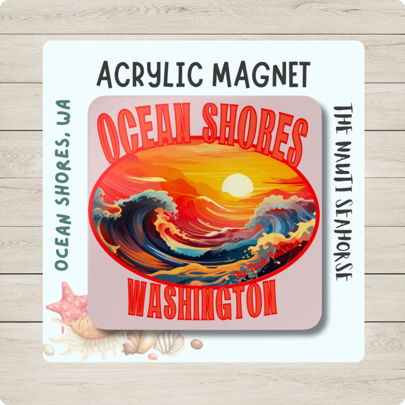 Ocean Shores Sunrise Fridge Magnet

Add a pop of color to your fridge with our Ocean Shores Sunrise magnet! Featuring vibrant reds and purples, this unique magnet captures the beauty of the ocean. It's a perfect souvenir from Ocean Shores, WA. (Magnetize your fridge and your heart!)

Durable magnets can be used as fridge, desk, or decorative magnets.

Each magnet is a 2