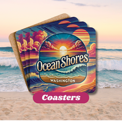 Ocean Shores Sunset Bar Coaster