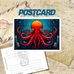 Deep Sea Octopus Postcard, 5x7 Glossy Collectibles
