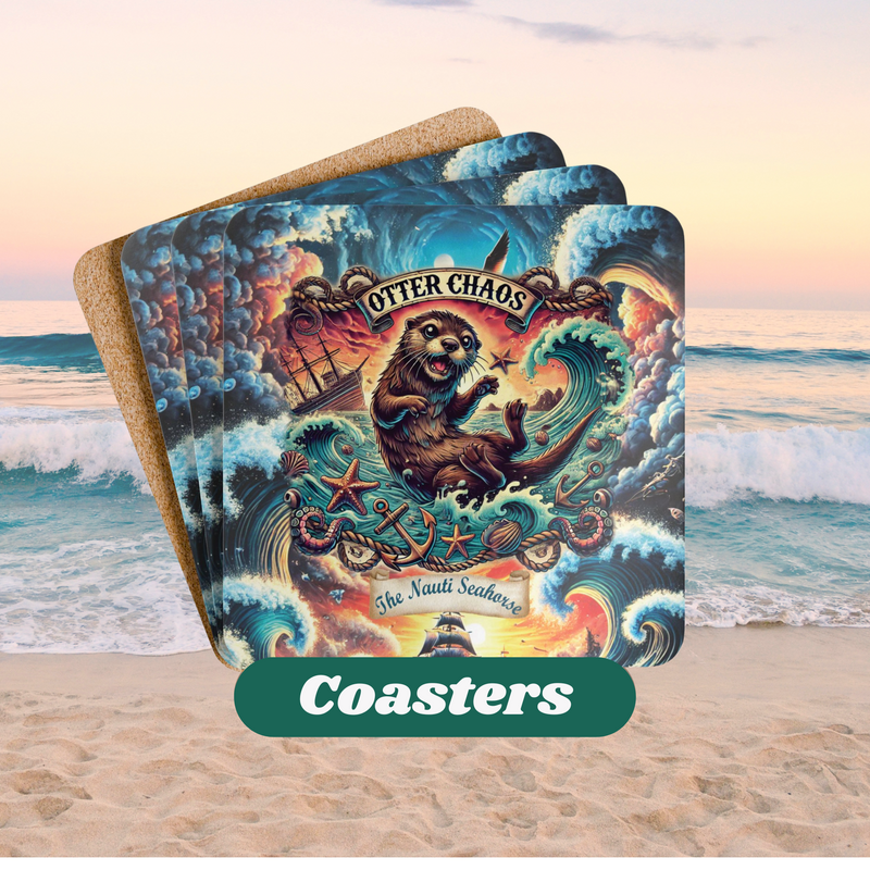 Otter Chaos Bar Coaster