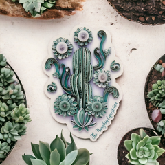 Cactus Sticker, Western Decal