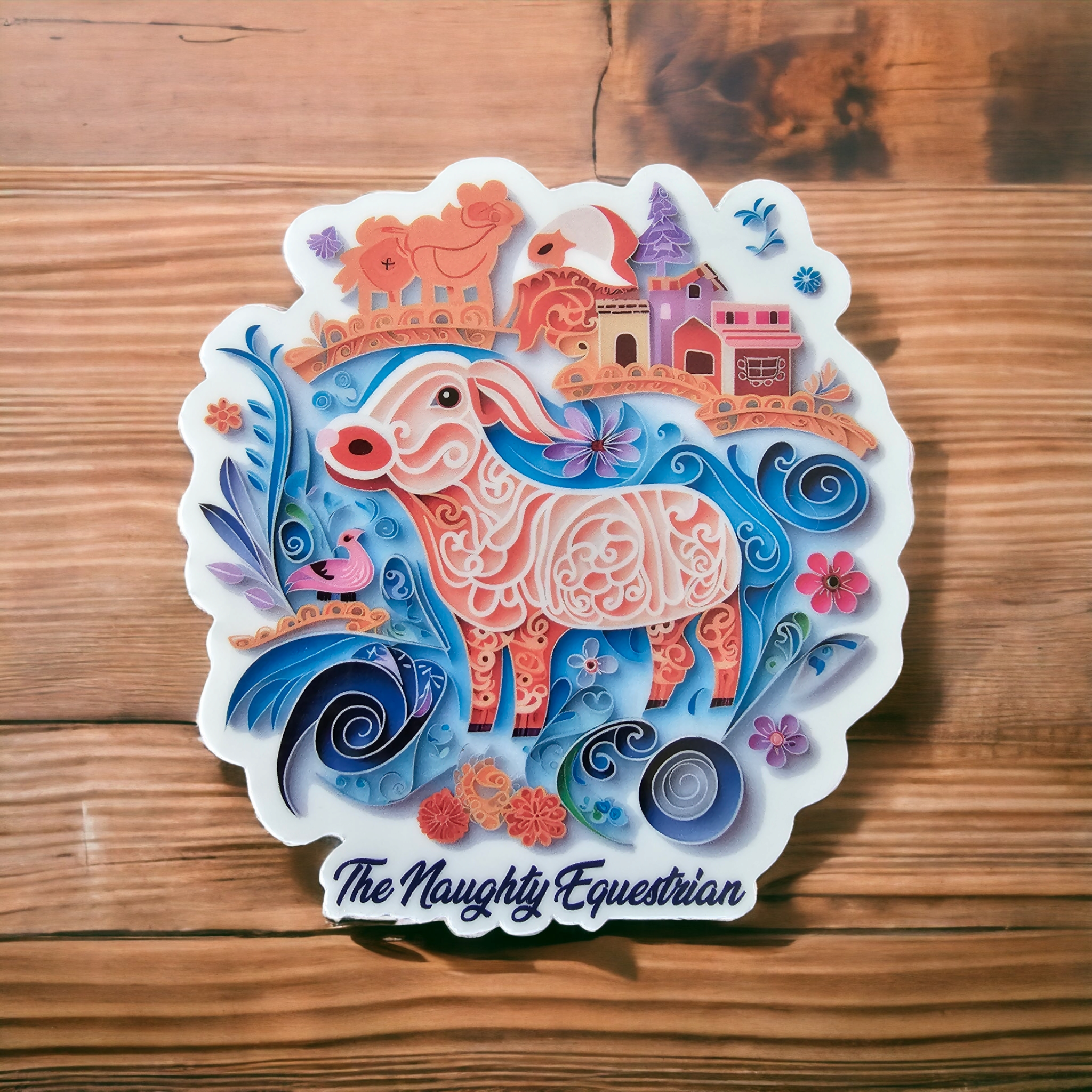 Pig Farm Animals Sticker, Western Decal