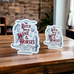 Runs On Wine Horse Sticker