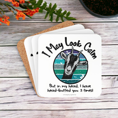 Calm Goat Farm Animal Coaster Set