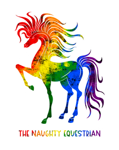The Naughty Equestrian Rainbow Horse Sticker