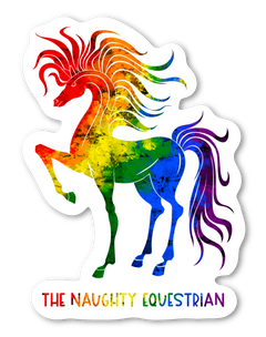 Rainbow Horse Sticker, Vinyl Car Decal