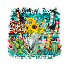 Aztec Skull Cactus Sticker, Western Vinyl Decal