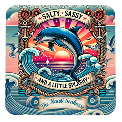 Dolphin Splashy Fridge Magnet