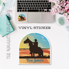 The Naughty Equestrian Texas Sunset Sticker