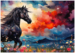 Dawn's Radiance in the Wildflower Fields Art Print