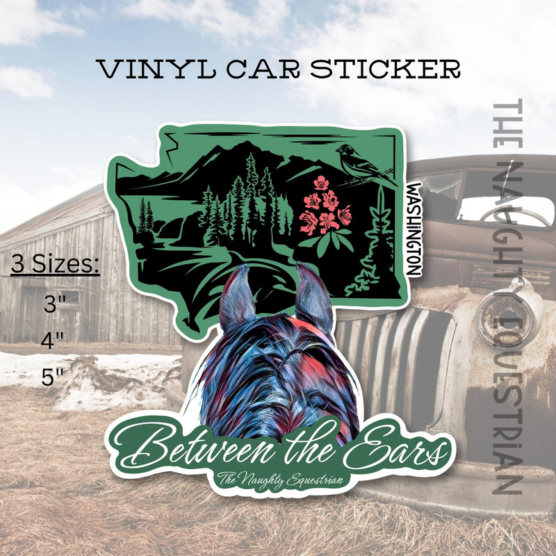Washington Between the Ears Series Sticker, Vinyl Car Decal