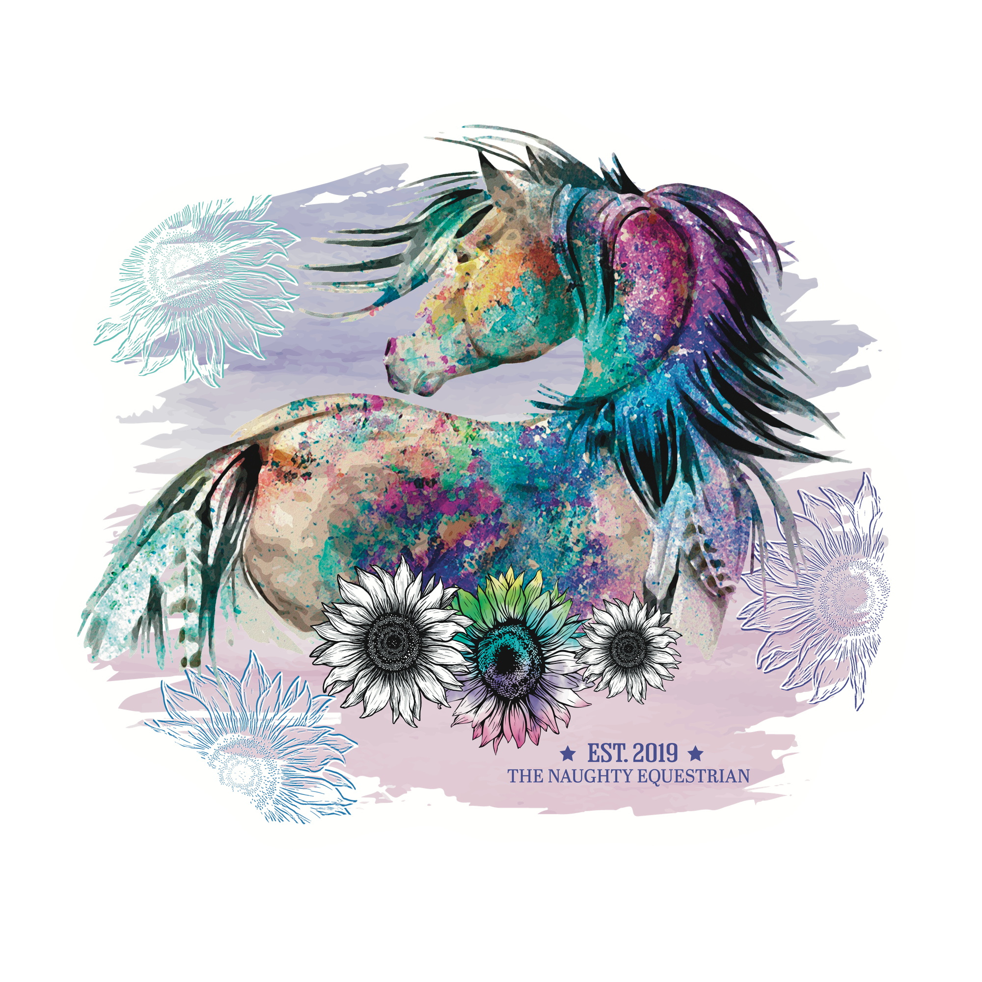 Watercolor Horse Sticker