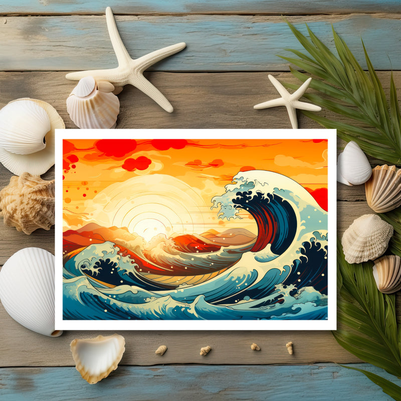 Sunset Swell Greeting Card