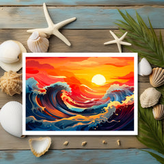 Harmony of Sun and Sea Greeting Card