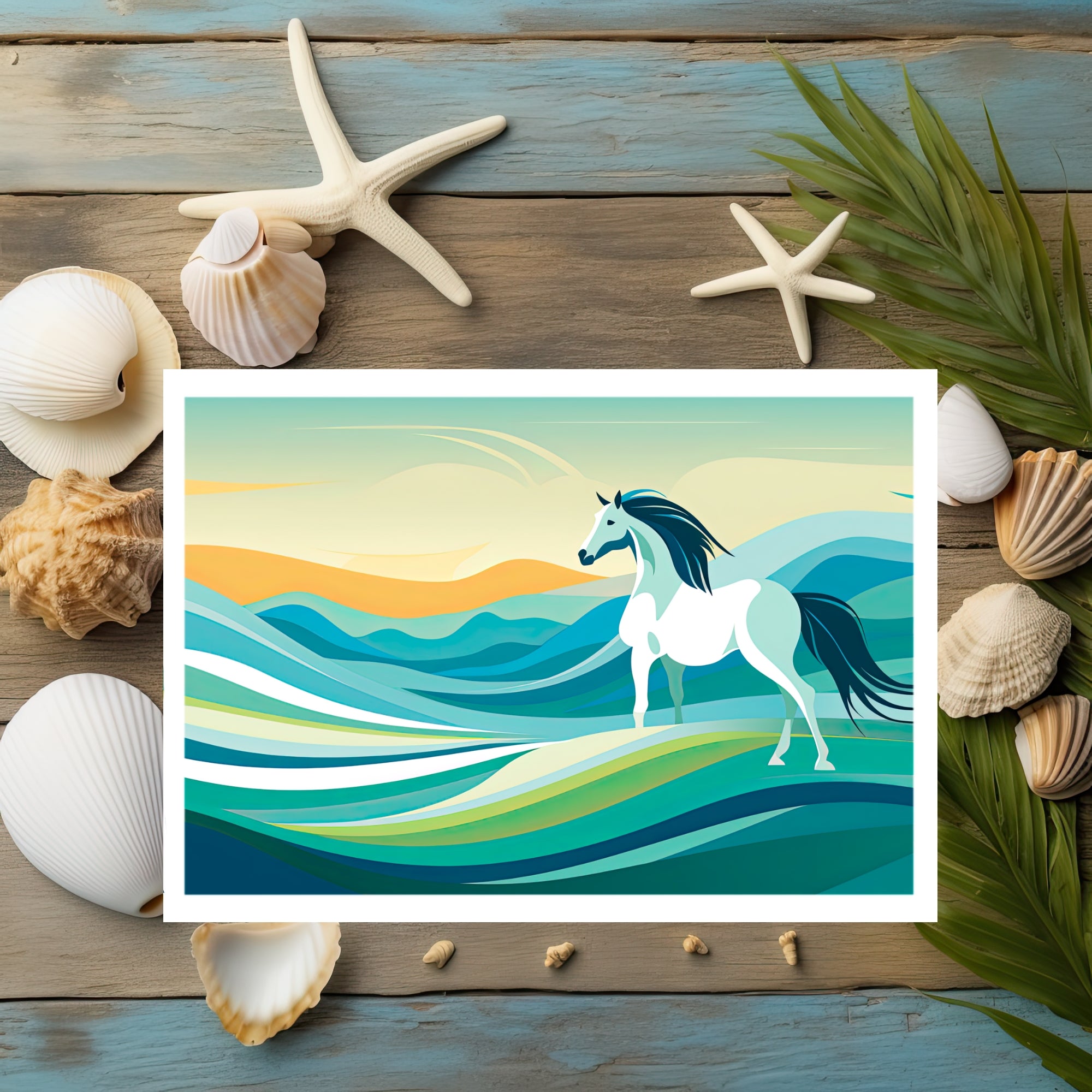 The Naughty Equestrian Wholesale Supplier Beach Riding Equestrian Greeting Card