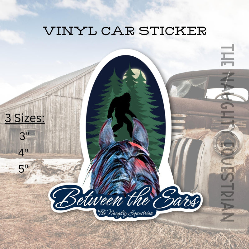Bigfoot Between the Ears Series Sticker, Vinyl Car Decal