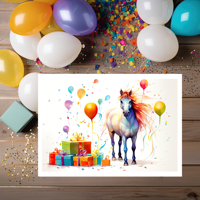 Horse Birthday Greeting Card