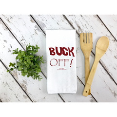 Buck Off Western Kitchen Tea Towel