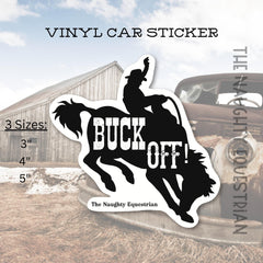 Cowboy Bucking Horse Buck Off Sticker, Vinyl Car Decal