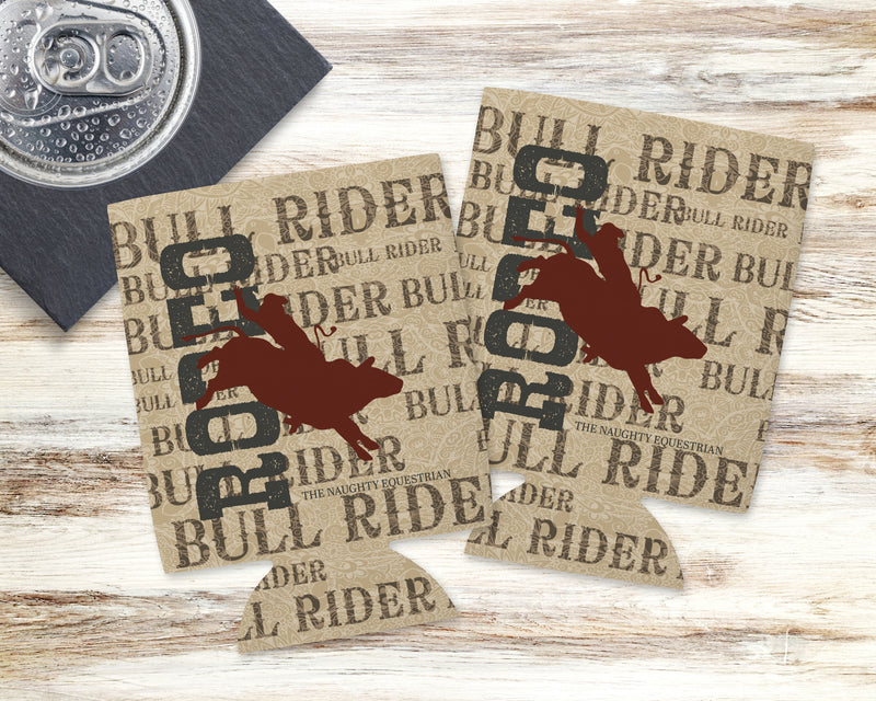 Rustic 'Bull Rider' Can Cooler 12 oz Regular